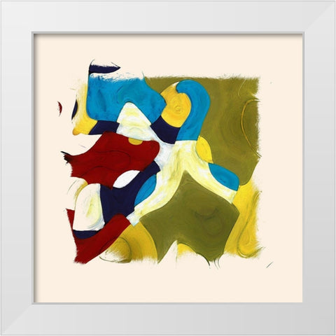 Abstract 1166 White Modern Wood Framed Art Print by Bolokofsky, Ronald