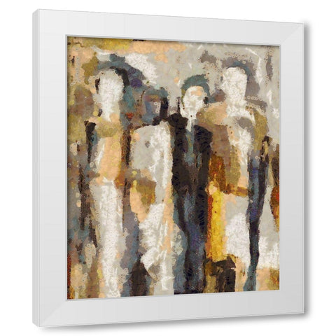 Good Friends White Modern Wood Framed Art Print by Bolokofsky, Ronald