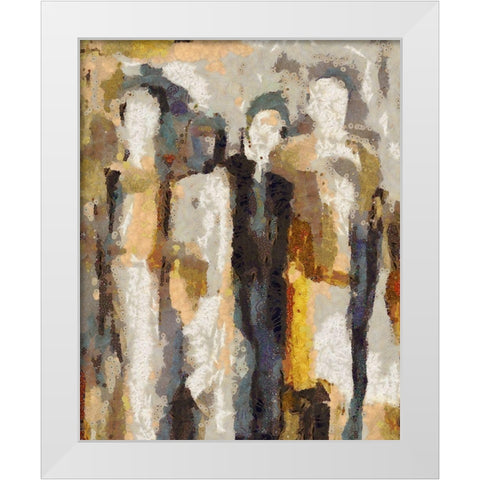 Good Friends White Modern Wood Framed Art Print by Bolokofsky, Ronald