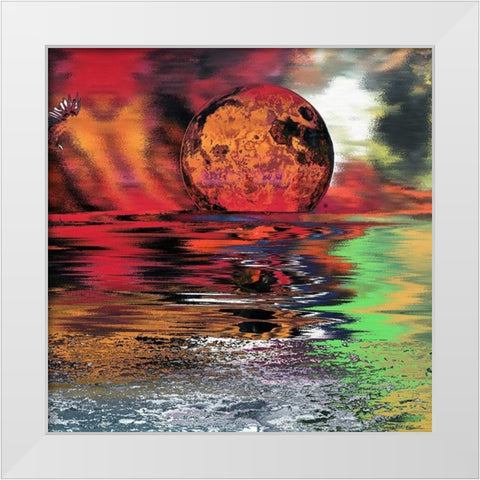 Harvest Moon I White Modern Wood Framed Art Print by Bolokofsky, Ronald