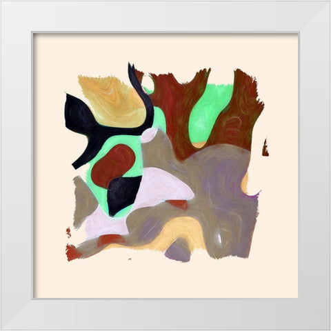 Abstract 1177 White Modern Wood Framed Art Print by Bolokofsky, Ronald