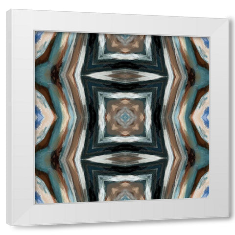 Indian Blanket I White Modern Wood Framed Art Print by Bolokofsky, Ronald