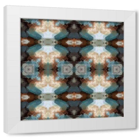 Indian Blanket IV White Modern Wood Framed Art Print by Bolokofsky, Ronald