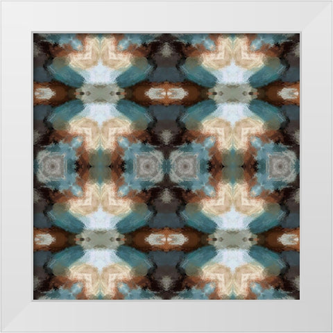 Indian Blanket IV White Modern Wood Framed Art Print by Bolokofsky, Ronald