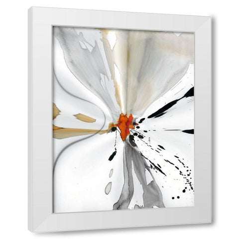 Ink Spot I White Modern Wood Framed Art Print by Bolokofsky, Ronald