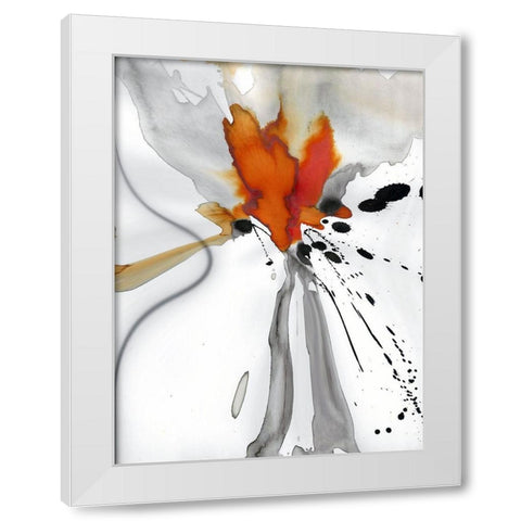 Ink Spot II White Modern Wood Framed Art Print by Bolokofsky, Ronald