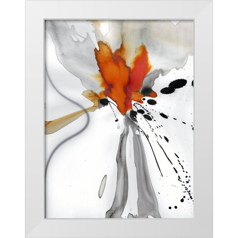 Ink Spot II White Modern Wood Framed Art Print by Bolokofsky, Ronald