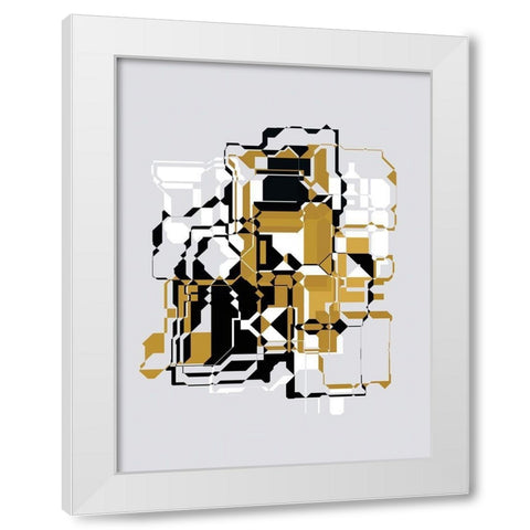 Inner Dimensions I White Modern Wood Framed Art Print by Bolokofsky, Ronald