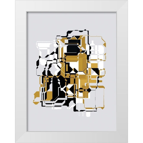 Inner Dimensions I White Modern Wood Framed Art Print by Bolokofsky, Ronald