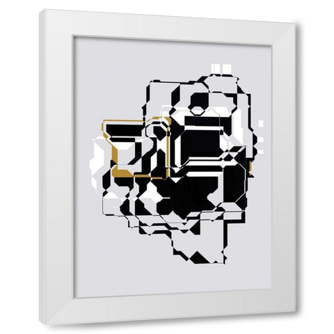 Inner Dimensions II White Modern Wood Framed Art Print by Bolokofsky, Ronald
