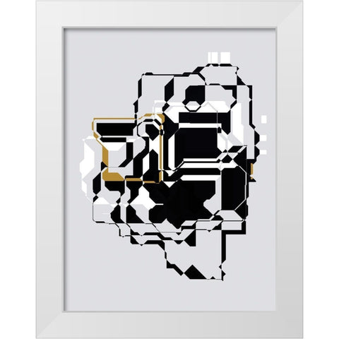 Inner Dimensions II White Modern Wood Framed Art Print by Bolokofsky, Ronald