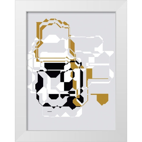 Inner Dimensions III White Modern Wood Framed Art Print by Bolokofsky, Ronald