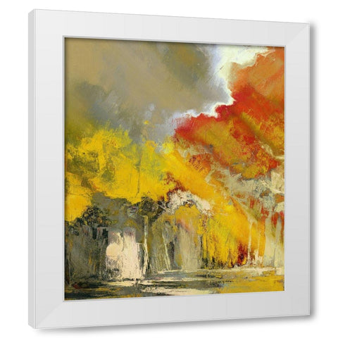 Lava Flow II White Modern Wood Framed Art Print by Bolokofsky, Ronald