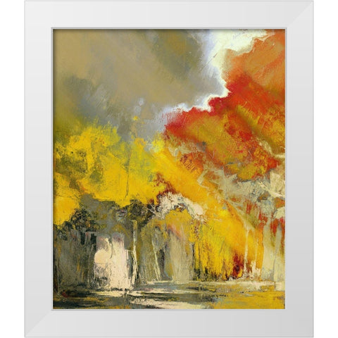 Lava Flow II White Modern Wood Framed Art Print by Bolokofsky, Ronald