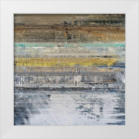 Layers I White Modern Wood Framed Art Print by Bolokofsky, Ronald