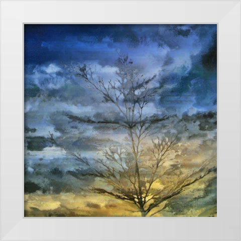 Marble Skies White Modern Wood Framed Art Print by Bolokofsky, Ronald