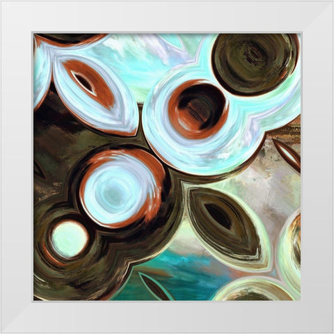 Orbs II White Modern Wood Framed Art Print by Bolokofsky, Ronald