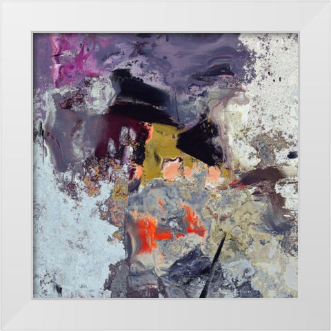 Purple Matter I White Modern Wood Framed Art Print by Bolokofsky, Ronald