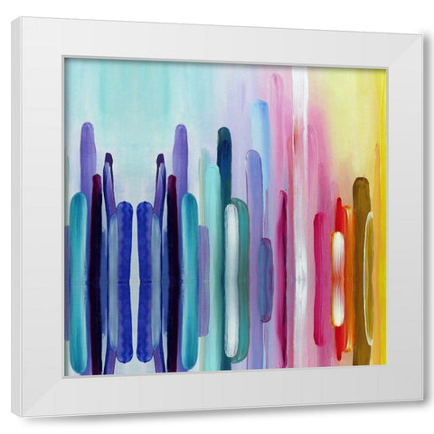 Repeat After Me III White Modern Wood Framed Art Print by Bolokofsky, Ronald