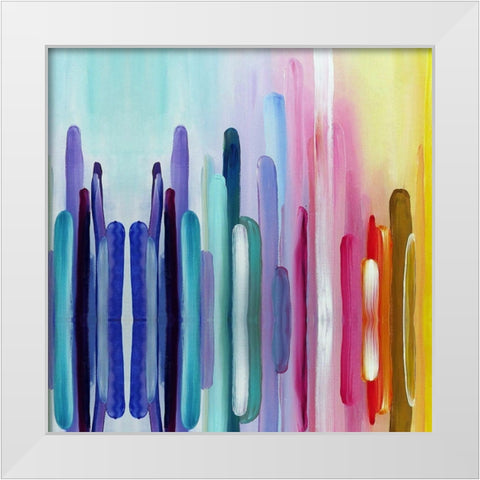 Repeat After Me III White Modern Wood Framed Art Print by Bolokofsky, Ronald