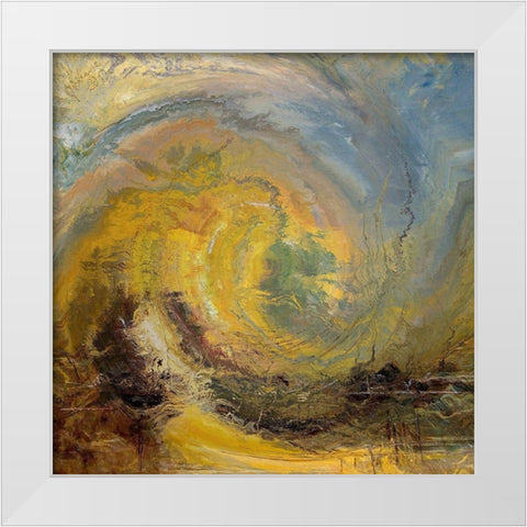 Storm Front III White Modern Wood Framed Art Print by Bolokofsky, Ronald