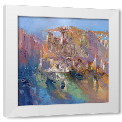 Venice White Modern Wood Framed Art Print by Bolokofsky, Ronald