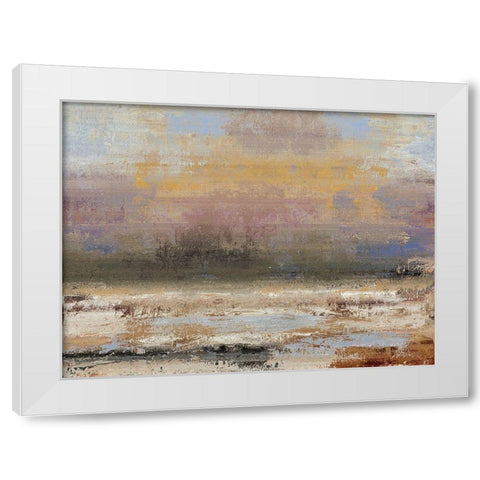 Vista del Lago White Modern Wood Framed Art Print by Bolokofsky, Ronald