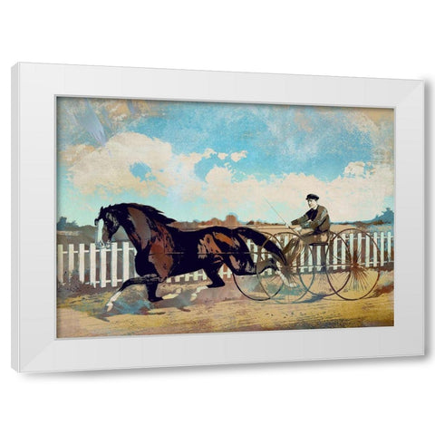 Trotter White Modern Wood Framed Art Print by Bolokofsky, Ronald