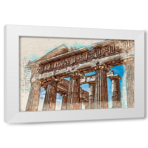 Acropolis I White Modern Wood Framed Art Print by Bolokofsky, Ronald