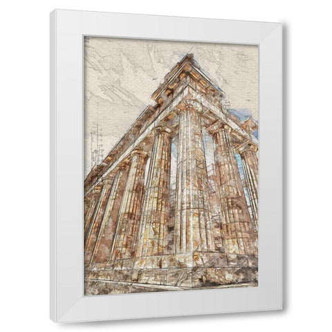 Acropolis III White Modern Wood Framed Art Print by Bolokofsky, Ronald