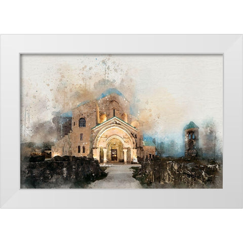 Bagrati Cathedral White Modern Wood Framed Art Print by Bolokofsky, Ronald