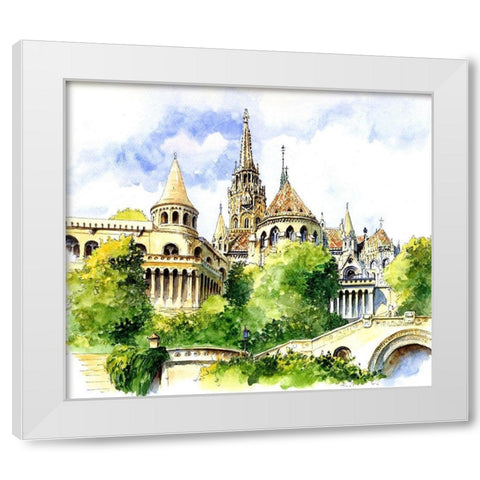 Budapest Chapel II White Modern Wood Framed Art Print by Bolokofsky, Ronald