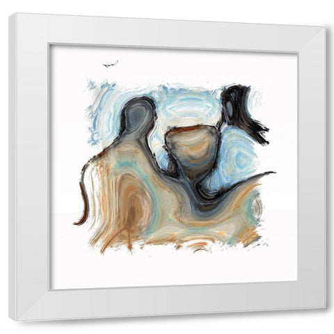 Abstract 1390 White Modern Wood Framed Art Print by Bolokofsky, Ronald