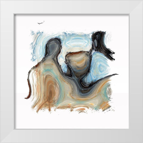 Abstract 1390 White Modern Wood Framed Art Print by Bolokofsky, Ronald