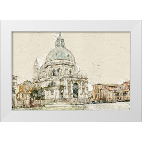 Venetian Architecture White Modern Wood Framed Art Print by Bolokofsky, Ronald