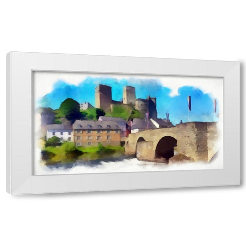Along the River White Modern Wood Framed Art Print by Bolokofsky, Ronald