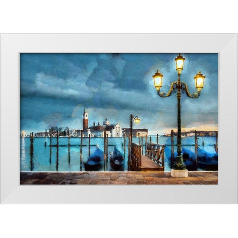 Afternoon in Venice III White Modern Wood Framed Art Print by Bolokofsky, Ronald