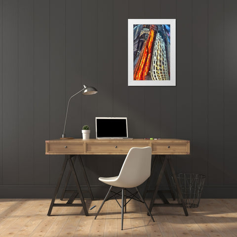 Big City View I White Modern Wood Framed Art Print by Bolokofsky, Ronald