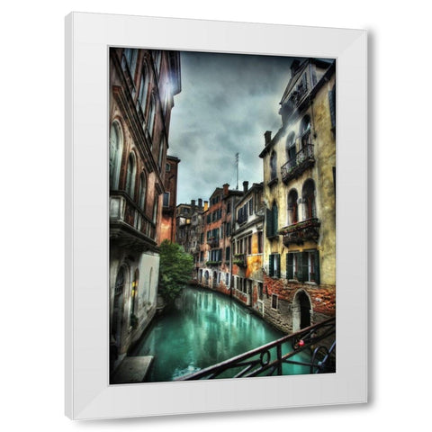Blue and Green Passage White Modern Wood Framed Art Print by Bolokofsky, Ronald