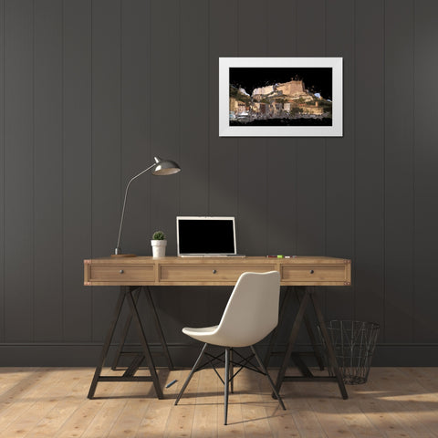 Bonifacio Night  White Modern Wood Framed Art Print by Bolokofsky, Ronald