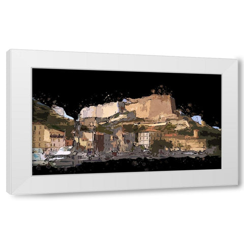 Bonifacio Night  White Modern Wood Framed Art Print by Bolokofsky, Ronald