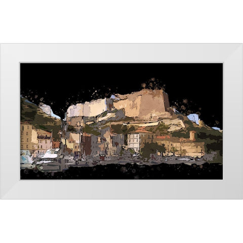 Bonifacio Night  White Modern Wood Framed Art Print by Bolokofsky, Ronald
