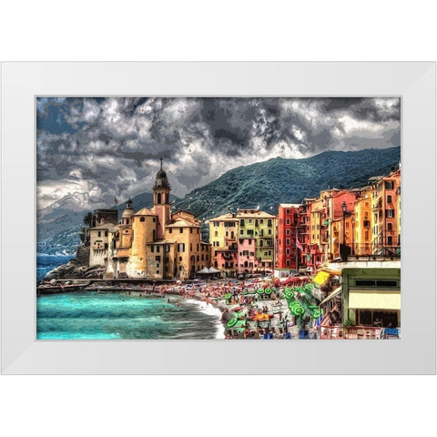 Camogli White Modern Wood Framed Art Print by Bolokofsky, Ronald