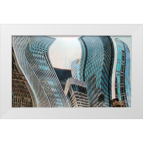 Chicago Skyscrapers White Modern Wood Framed Art Print by Bolokofsky, Ronald
