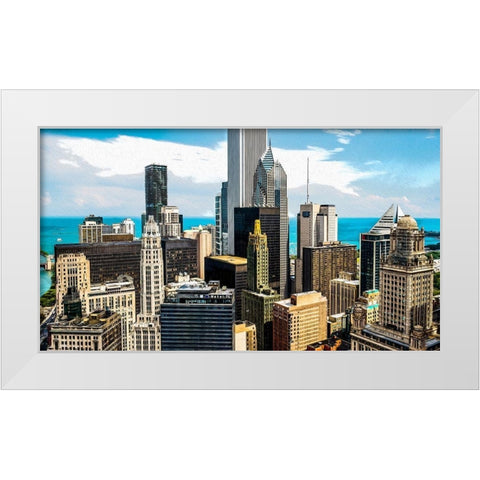 ChiTown White Modern Wood Framed Art Print by Bolokofsky, Ronald
