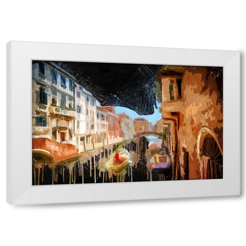 Evening On the Canal  White Modern Wood Framed Art Print by Bolokofsky, Ronald