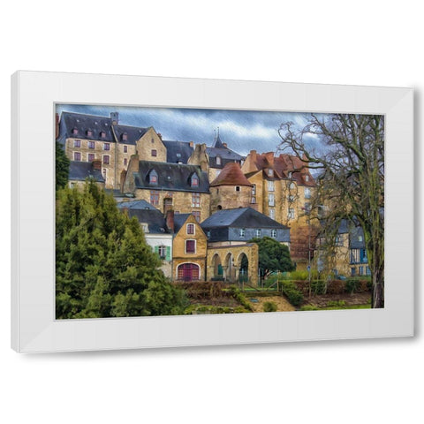 French Village I  White Modern Wood Framed Art Print by Bolokofsky, Ronald