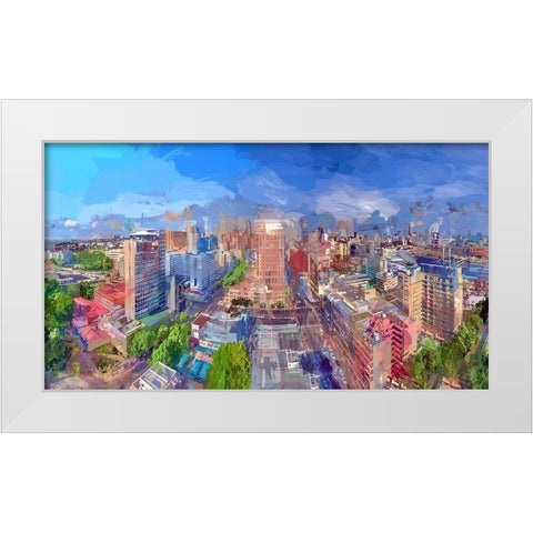 Metro Madness II White Modern Wood Framed Art Print by Bolokofsky, Ronald