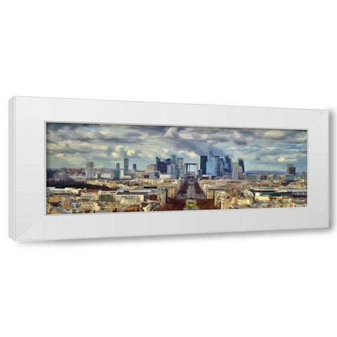 Paris View III White Modern Wood Framed Art Print by Bolokofsky, Ronald