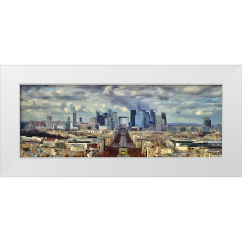 Paris View III White Modern Wood Framed Art Print by Bolokofsky, Ronald